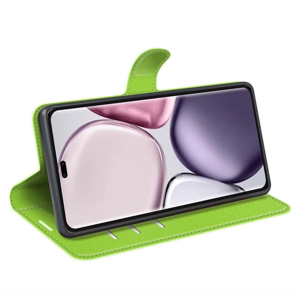 Honor Magic7 Lite Fodral Litchi Läder Grön