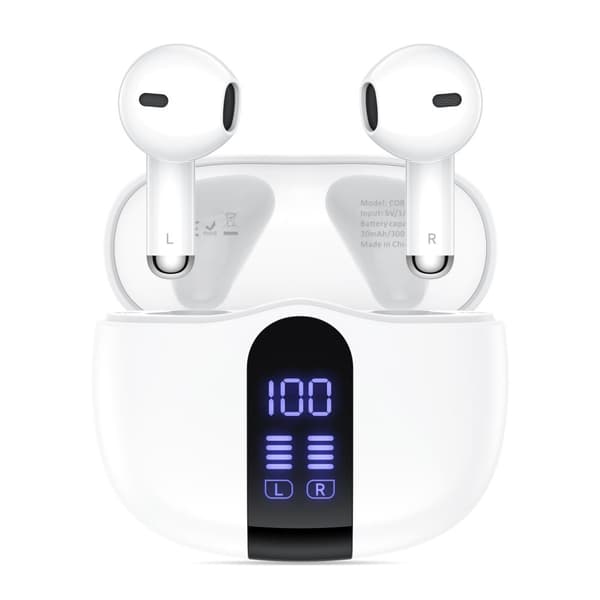 Tech-Protect Hörlurar In-Ear UltraBoost TWS Vit