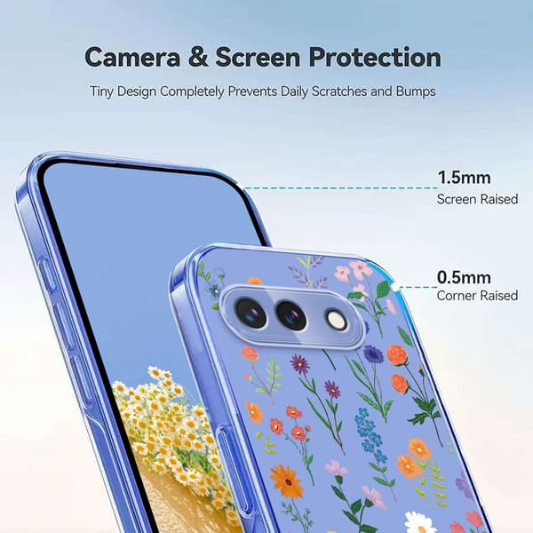 Google Pixel 10a Skal Med Tryck Blommor