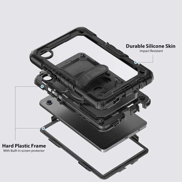 Tech-Protect Samsung Galaxy Tab A11/A9 Skal 360 Solid Svart