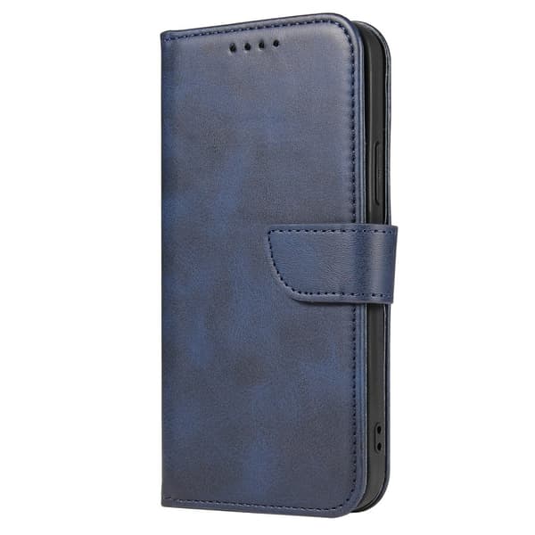 iPhone 13 Pro Max Plånboksfodral Läder Blå