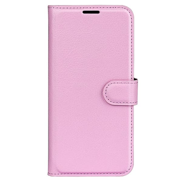 Google Pixel 8 Pro Fodral Litchi Textur Ljus Rosa