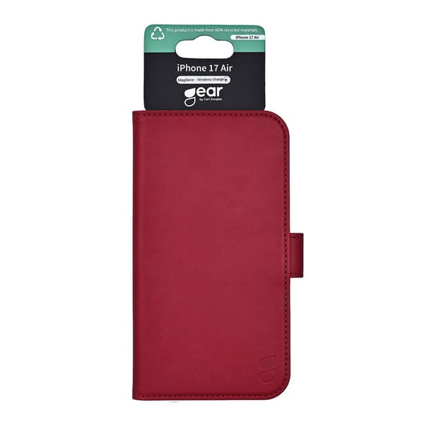 Gear iPhone Air Fodral MagSafe Läder Deep Red
