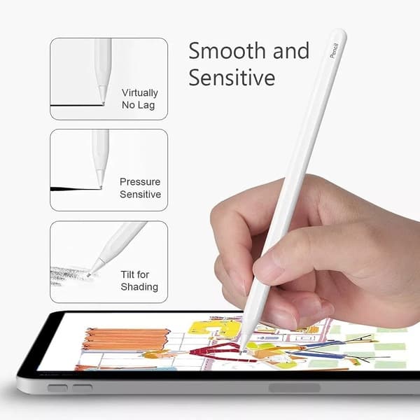 Apple Pencil 1/2 Metall Utbytesspets / Replacement Tip Vit