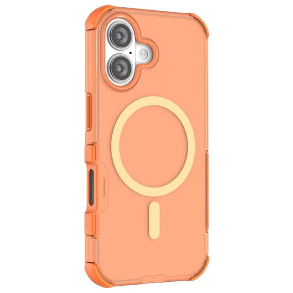 iPhone 16 Skal MagSafe Shockproof Hybrid Orange