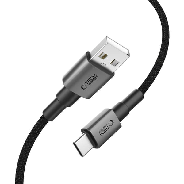 Tech-Protect 1m 15W/3A USB-C - USB-A Kabel UltraBoost Iron Grey