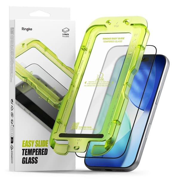 Ringke iPhone 18 Pro/17 Pro 2-PACK Easy Slide Skärmskydd Härdat Glas