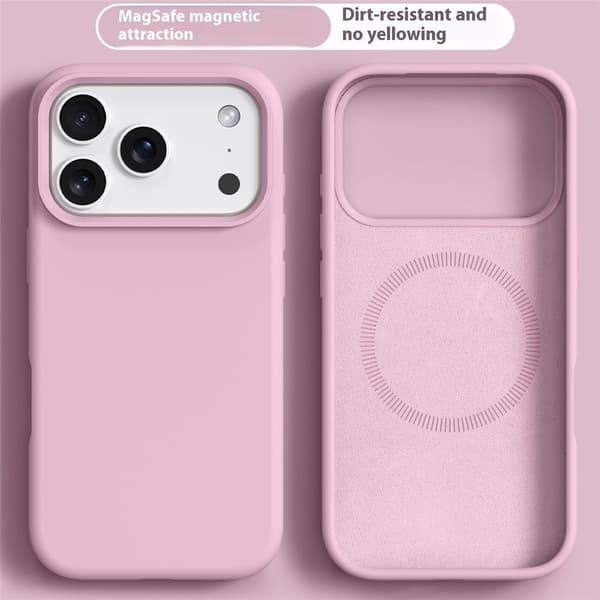 iPhone 17 Pro Max Skal MagSafe Liquid Silikon Rosa