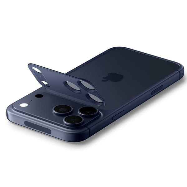 Spigen iPhone 17 Pro Linsskydd Optik Pro GLAS.tR "Ez Fit" Blå