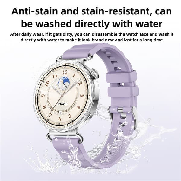 Klockarmband 18 mm Quick Release Wave Silikon Rosa