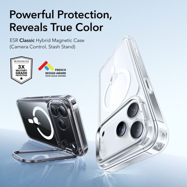 ESR iPhone 17 Pro Skal MagSafe Classic Kickstand Transparent