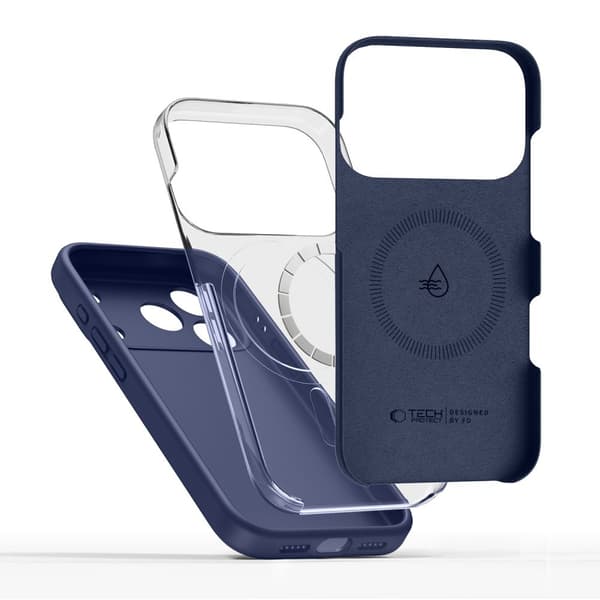 Tech-Protect iPhone 17 Pro Skal MagSafe Silicone Deep Blue