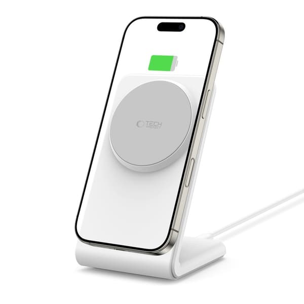 Tech-Protect 15W Qi Magnetisk MagSafe Laddare Vit