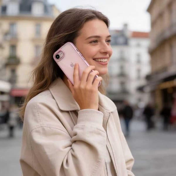 Tech-Protect iPhone 17e / 16e Skal MagMat Rosa / Transparent