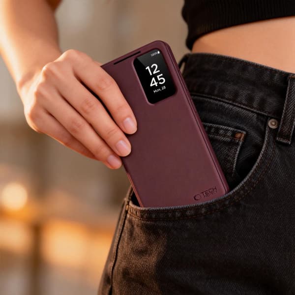 Tech-Protect Galaxy S26 Fodral Smart Wallet Mulberry