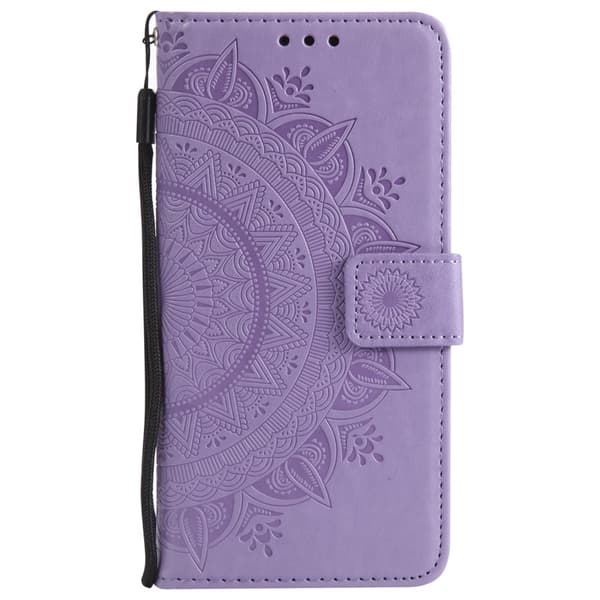 iPhone 17e / 16e Fodral Mandala Läder Lila