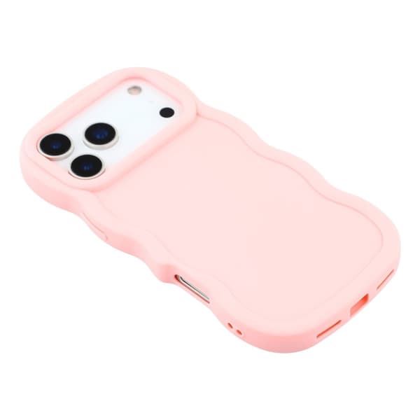 iPhone 17 Pro Mobilskal Wavy Ljus Rosa