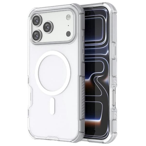 iPhone 17 Pro Max Skal MagSafe Shockproof Hybrid Vit