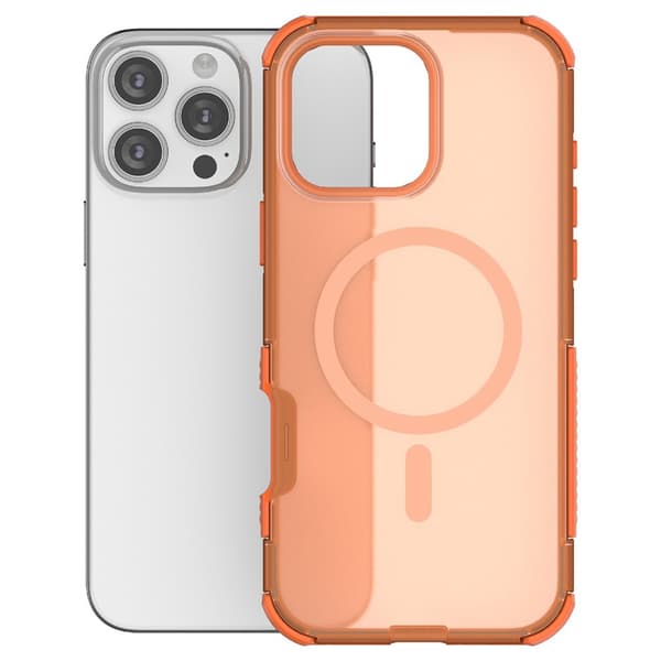iPhone 16 Pro Skal MagSafe Shockproof Hybrid Orange