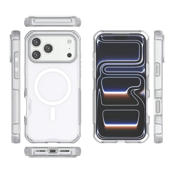 iPhone 17 Pro Max Skal MagSafe Shockproof Hybrid Vit