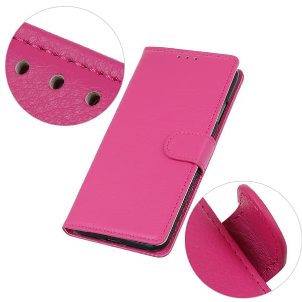 Honor Magic7 Lite Fodral Litchi Läder Rosa