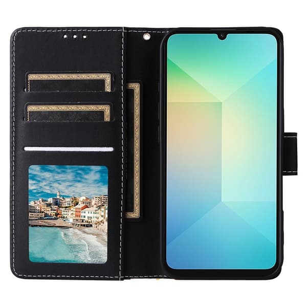 Samsung Galaxy A07 Fodral Läder Marmor Svart