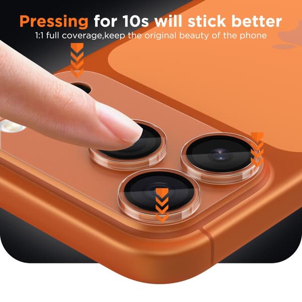 Tech-Protect iPhone 17 Pro Linsskydd CamFull Fit+ Transparent