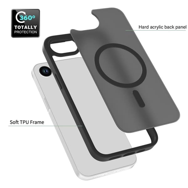 iPhone 17e / 16e Skal MagSafe Skin Touch Blå