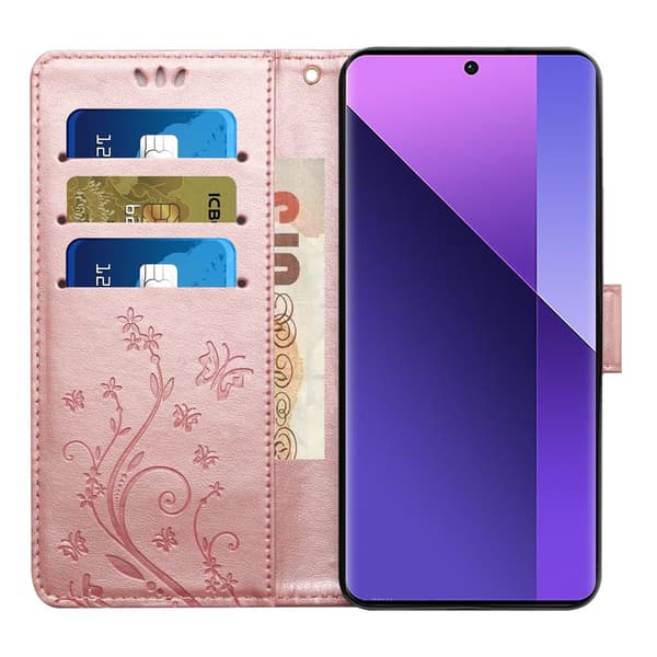 Google Pixel 10a Fodral Med Blommigt Tryck Roséguld