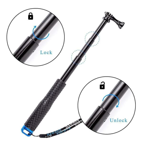 Selfiestick För GoPro Svart