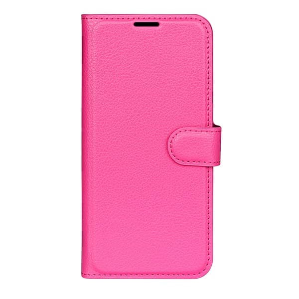 OnePlus 15 Fodral Litchi Läder Rosa