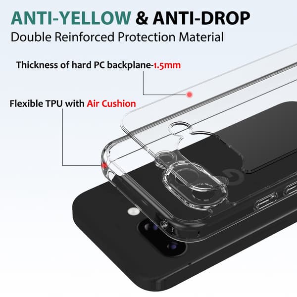 Google Pixel 10a Skal Shockproof Hybrid Transparent