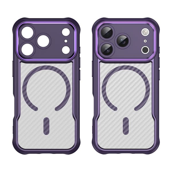 iPhone 17 Pro Skal MagSafe Kolfiber Textur Lila