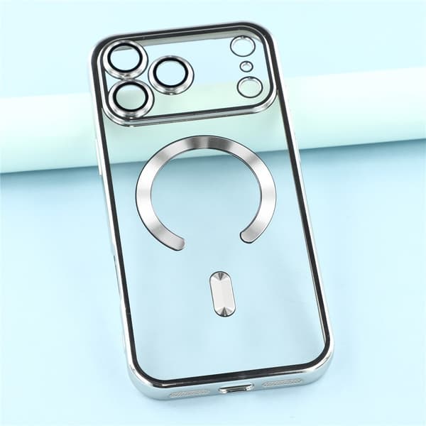 iPhone 17 Pro Skal MagSafe Electroplated TPU Silver