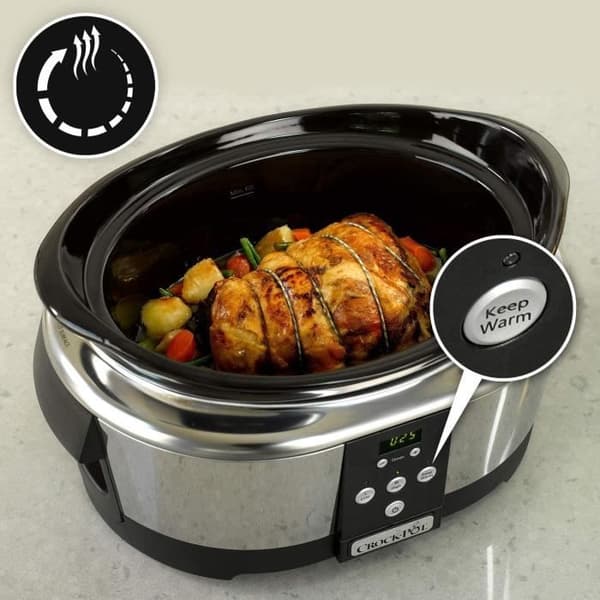 Programmerbar elektrisk slow cooker CROCK-POT SCCPBPP605050 - 5,7L - Digital timer - Rustfrit stål