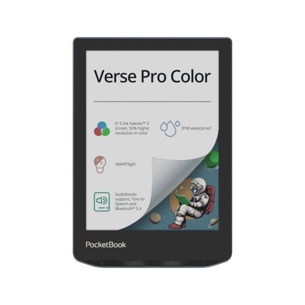 PocketBook Verse Pro Farve E-bogslæser 6" Touch ?Vandtæt E-bogslæser Lydbøger Blå