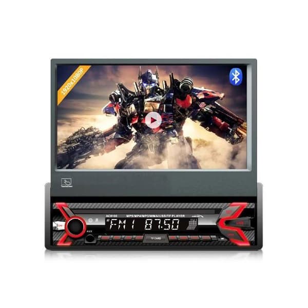 Autoradio multimédia - AUDIOCORE - 7" LCD - Bluetooth hands-free - Double-Din - 1080P