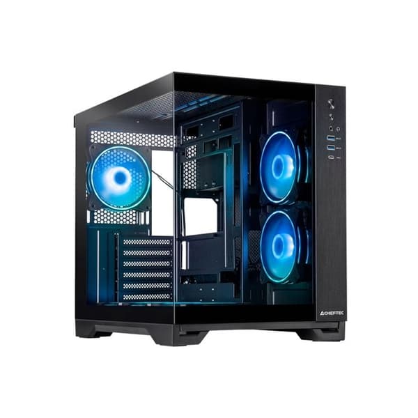 Mini Tower Micro ATX - CHIEFTEC - Visio RGB - Sort - Glaspaneler - Elegant design