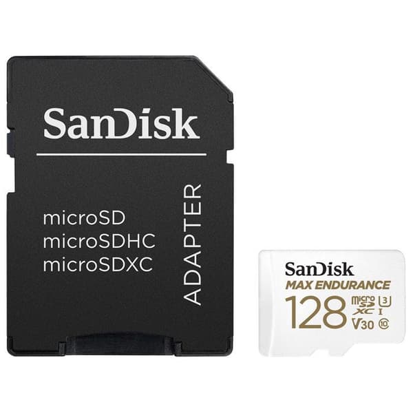sandisk max endurance microsdhc 128gb kortti adapterilla musta musta Musta