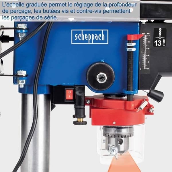 Borrpress - SCHEPPACH - DP16VLS - 500W - Integrerad laser