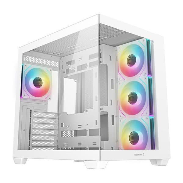 PC-chassi - DEEPCOOL - R-CG530-WHADA4-G-1 - Mini-torn - Format Mini-ITX / Micro-ATX / ATX & Micro-ATX - 4 ARGB-fläktar - Vit
