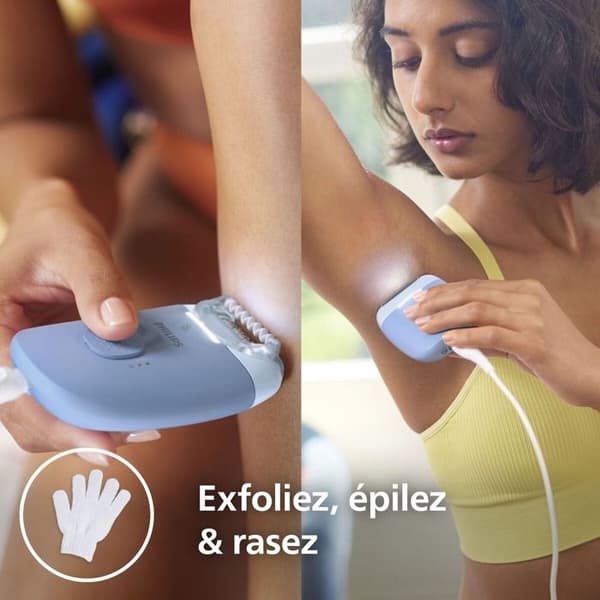 Elpilator - Philips - BRE247/00 - LED-lys - Vaskbar hoved - Ergonomisk