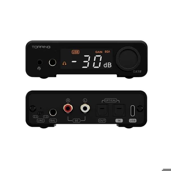 Topping DX1II - DAC Gaming Forstærker - Sort