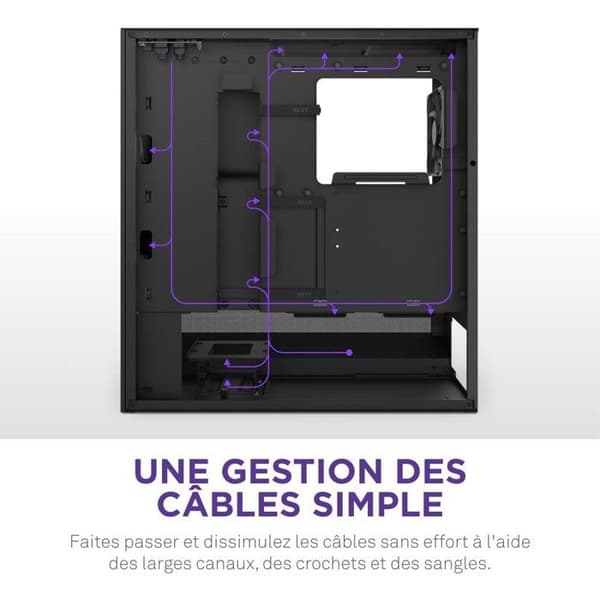 Compact ATX mid-tower kabinet - NZXT - CC-H52FB-01 - H5 Flow - Sort
