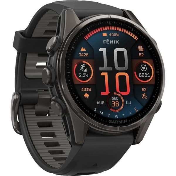 Smartwatch - GARMIN - fēnix 8 - 43mm - AMOLED - Ridstærk Safirglas