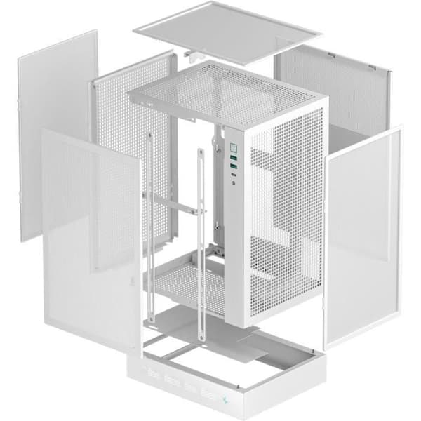 Chassi utan strömförsörjning - DEEPCOOL CH170 Digital - Mini torn - Format M-ITX - Vit