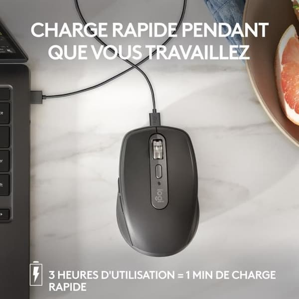 Mus - Trådløs - Logitech - MX Anywhere 3S - Hvid
