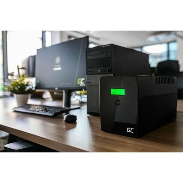 Ondulator Green Cell® - 800 VA (480 W) - LCD-skærm - 6 Schuko-stik
