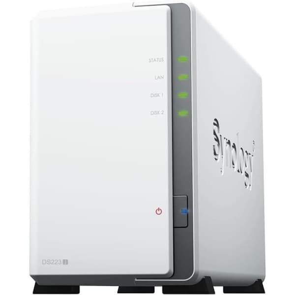 NAS-server - SYNOLOGY - DS223J - 2 båse - SATA 6 Gb/s - RAID 1 - 1 GB RAM