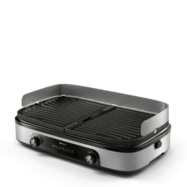Philips Bordgrill, Vendbare plader, sølv (HD6222/90)